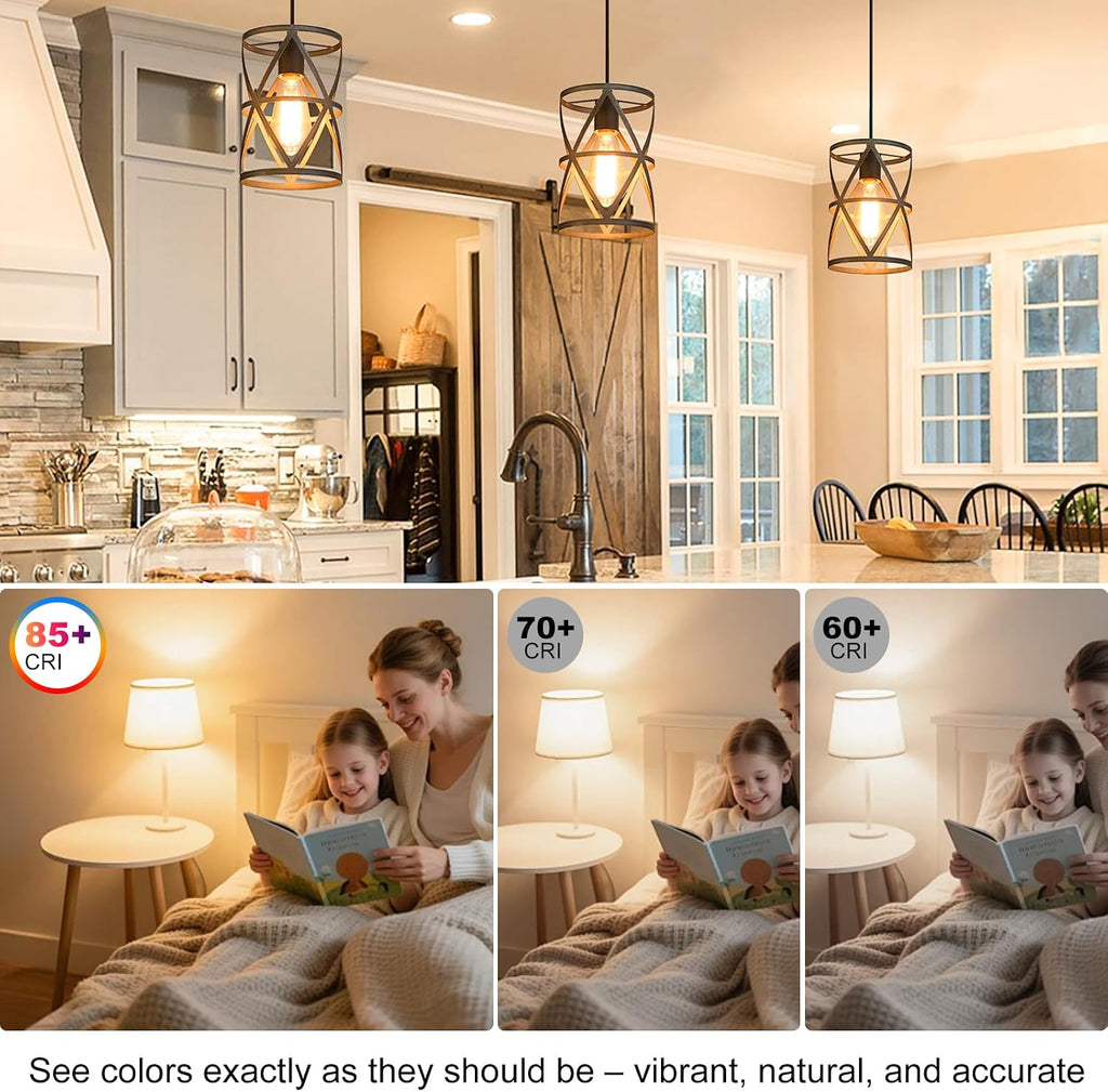 6 Pack Dimmable Vintage LED Edison Bulbs 40Watt, E26 LED Edison Light Bulbs 40 Watt Warm White 2700K, 4W ST58 Antique