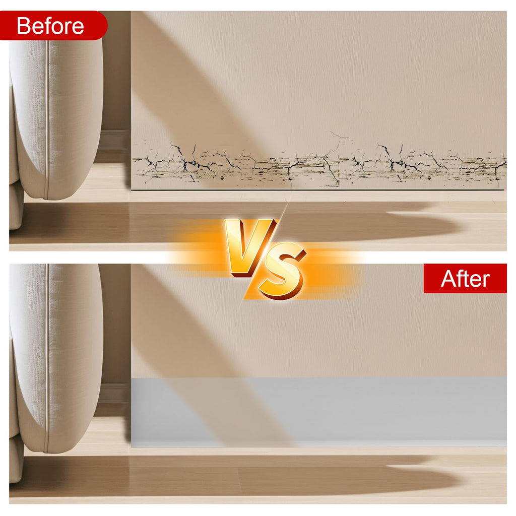 Flexible Wall Base Moulding Trim, Self-Adhesive Vinyl Wall Molding for Walls, Peel and Stick Molding Trim for Vinyl