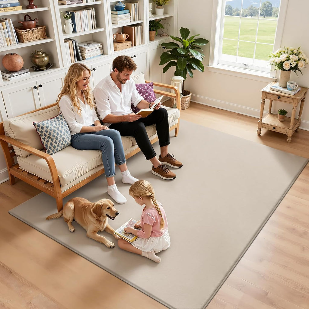 Faux Rabbit Fur Area Rugs Non Slip Washable
