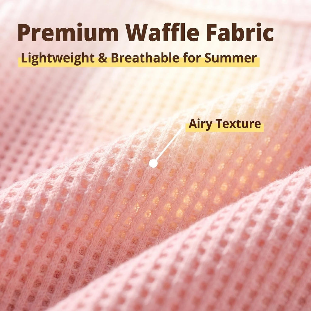 Baby Girl Clothes Infant Summer Toddler Outfits Ruffle Sleeveless Floral Embroidery Tank Top Shorts 2Pcs Waffle Sets