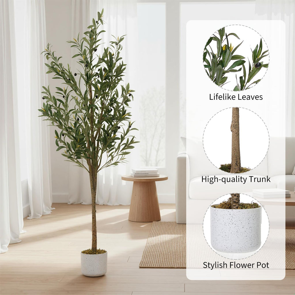 4.4FT Olive Trees with 22 Fruits & Silk Leaves