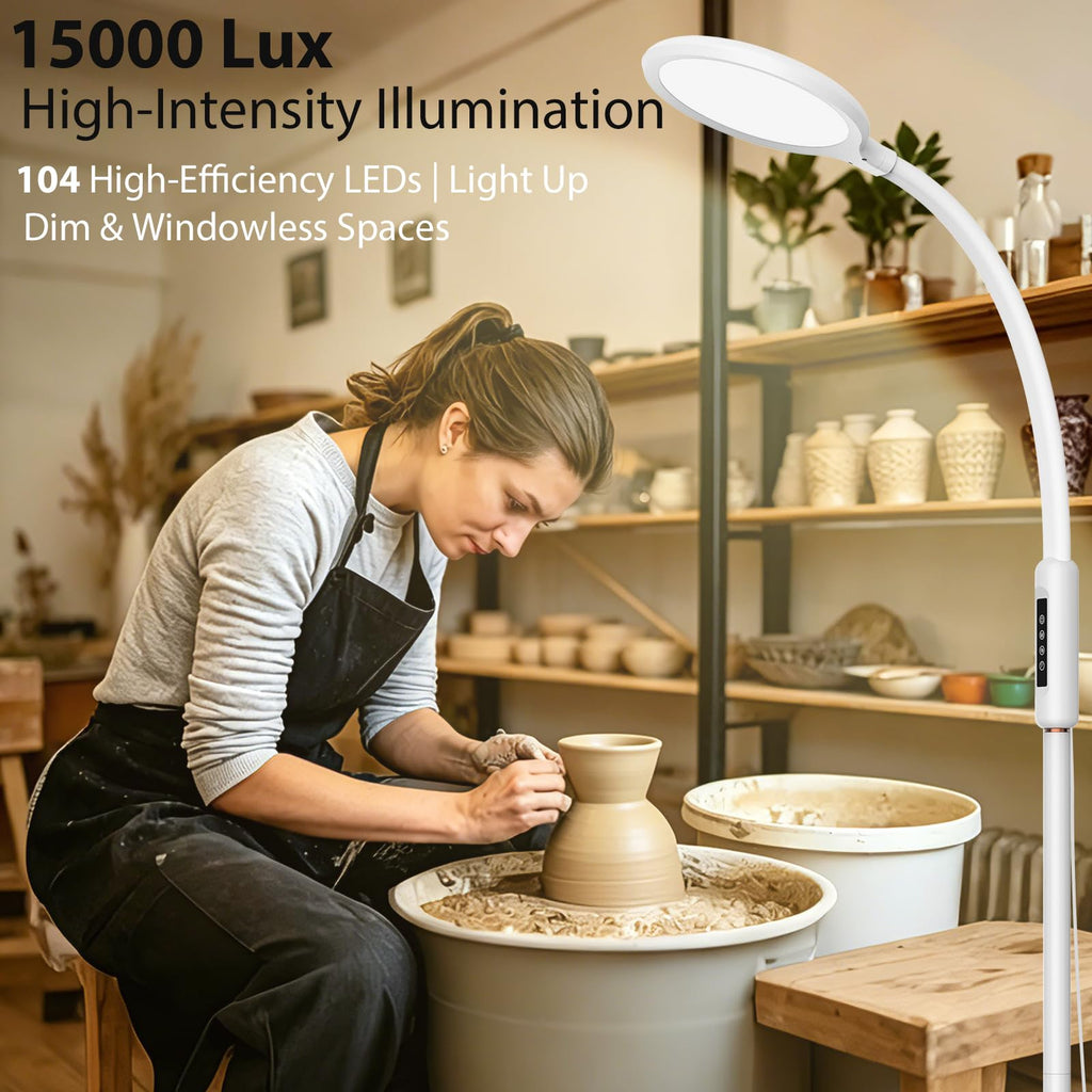 LED Standing Floor Lamp 15000 Lux Dimmable with Remote