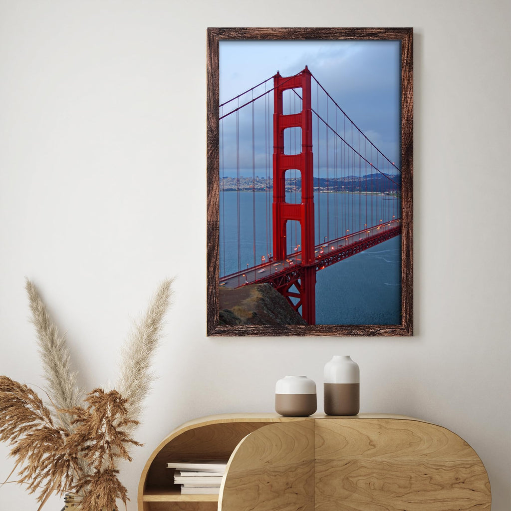 20x30 Picture Frame Brown, Poster Frames Wall Hanging, Display Pictures 20 x 30 without Mat, 1 Pack