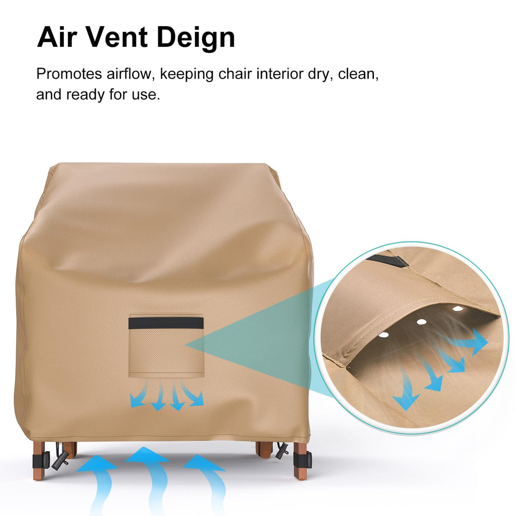 Adirondack Outdoor Chair Covers Waterproof 33"Wx35"Dx36"H, Brown