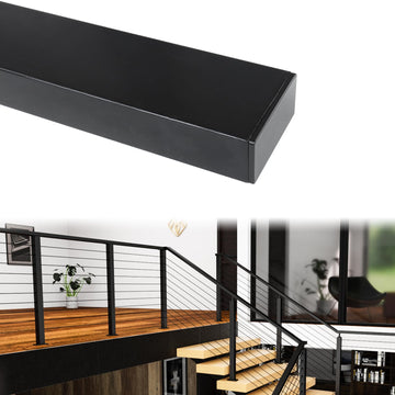 6'6" Black Stainless Steel Cable Railing Handrail HT10 BP4