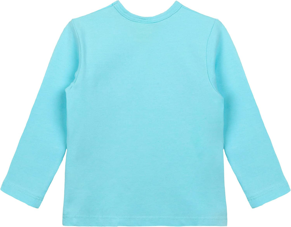 Girls' Basic Long Sleeve Round Neck Cotton T-Shirt