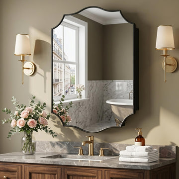 24"x36" Wood Frame Bathroom Medicine Cabinet Mirror with Storage