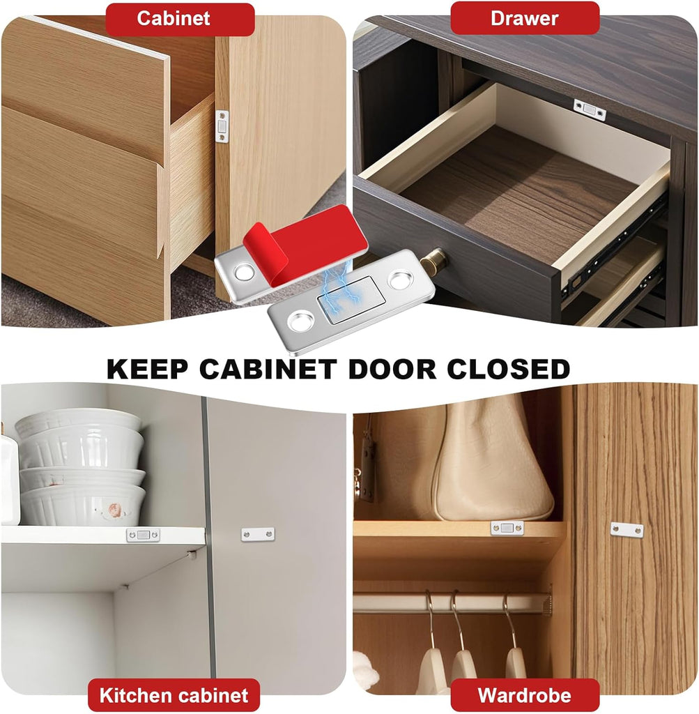 Cabinet Magnetic Catch 6 Pack Ultra Thin Cabinet Door Magnetic Catch for Drawer Magnet Adhesive Cabinet Latch Magnetic