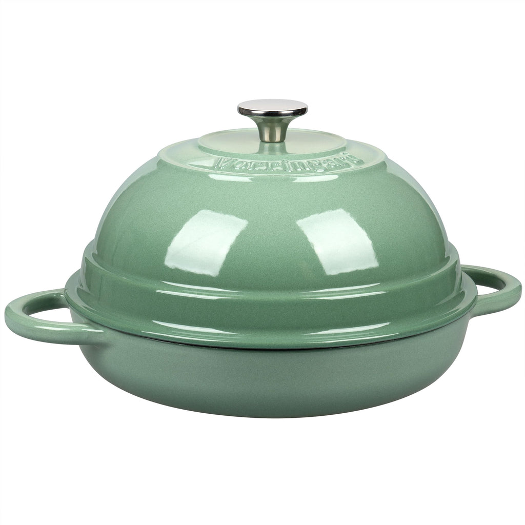 Cast Iron Enameled Dutch Oven Pot with Lid for Bread Baking, Bread Oven, 6 Quart, Sage Green