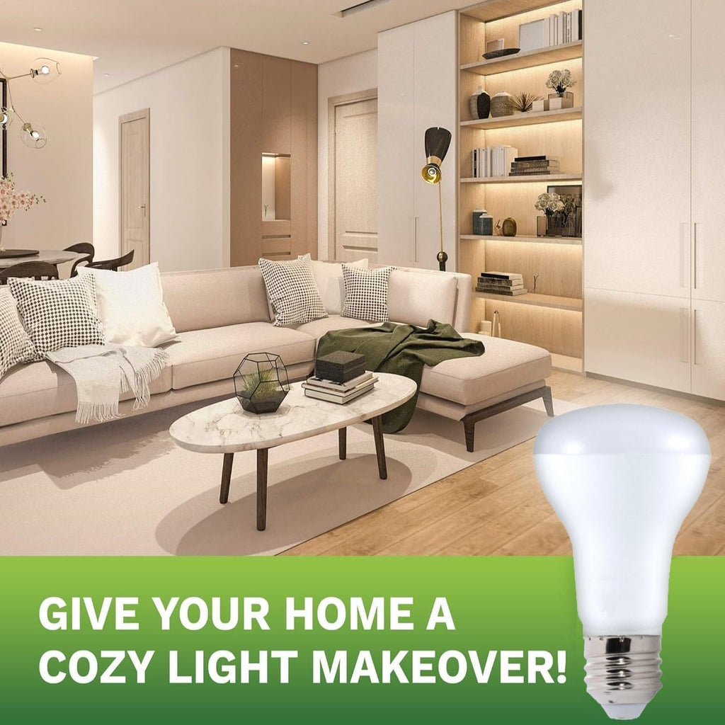 LED R20 Recessed Can Light Bulbs 7.5W (50W Equivalent) 525 Lumen 3000K Soft White Dimmable E26 Medium Base UL Listed