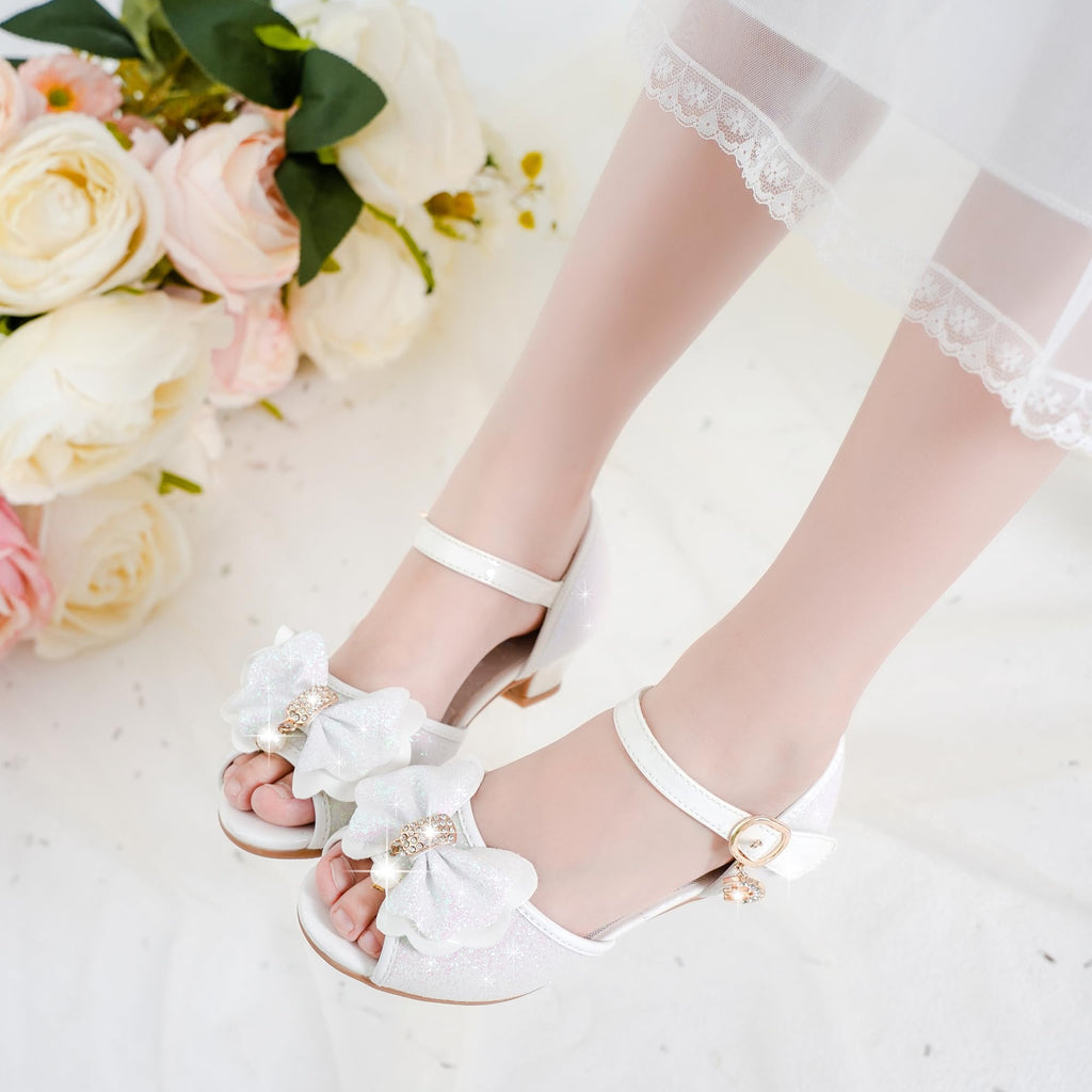 Girls White Dress Shoes Princess Heels | Casa Home Living