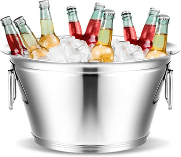 1 Pcs Stainless Steel Champagne Buckets Large Ice Bucket for Parties