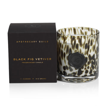 Apothecary Guild Opal Jar Candle, Gift Box, 11 oz - Black Fig Vetiver