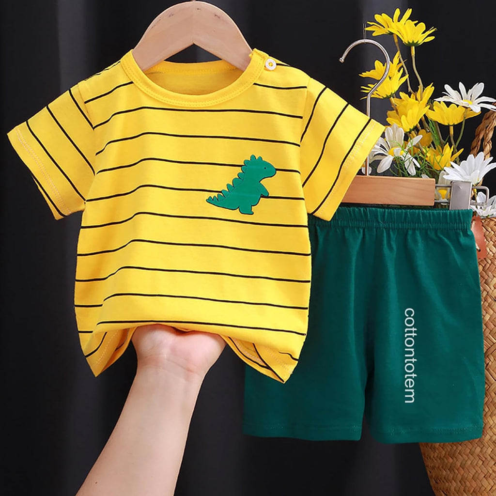 Toddler Boy 4pcs T-shirts and Shorts Set Baby Summer Outfits