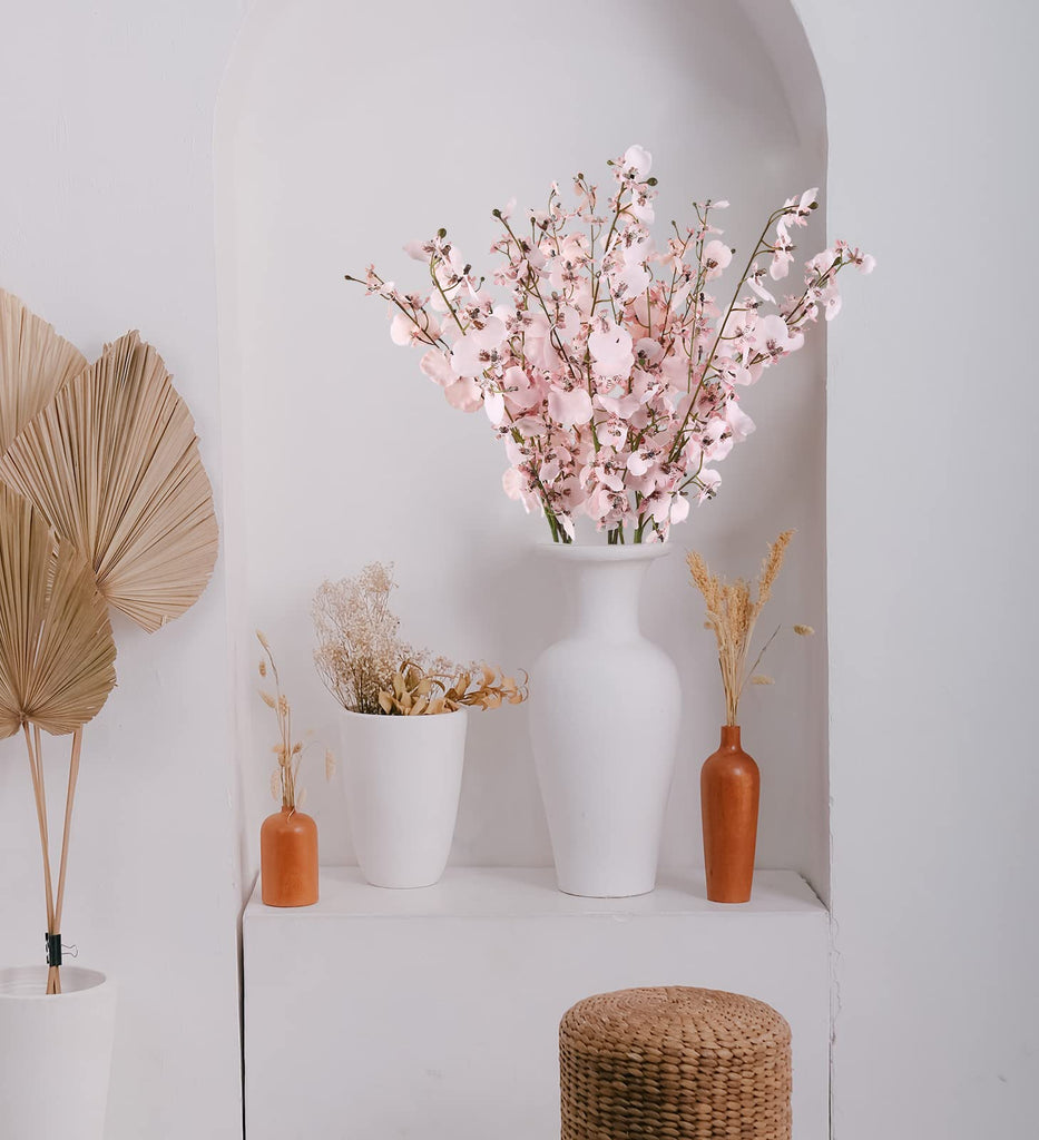 Orchids Artificial Flowers Pink, 10 PCS (Each 37'') Fake Orchid Artificial Orchids Long Stem Artificial Flowers Fake