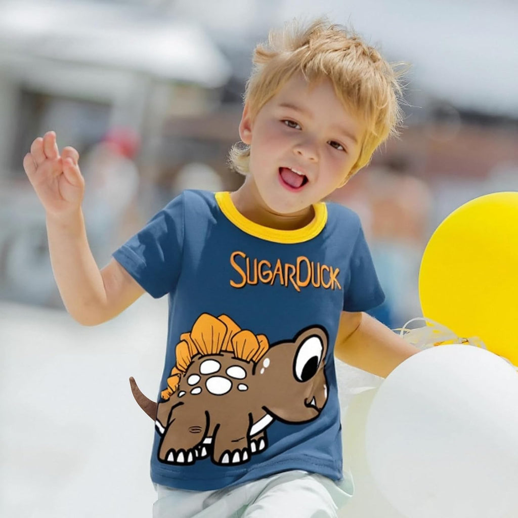 Toddler Boys Shirts Short-Sleeve Little Kids t Shirts Boys' Tops, Tees & Shirts Graphic TEE Age for Pack