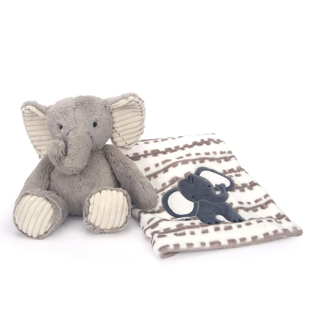 Blanket & Plush Luxury Newborn Baby Gift Set - Gray Elephant