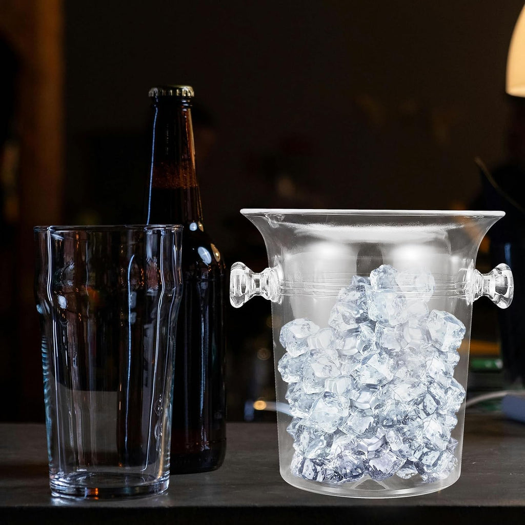 Acrylic Ice Bucket with Handle for Parties and Bars