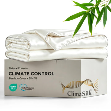 Cooling Comforter Twin Size - 100% Bamboo-Derived Rayon Comforter, ClimaSilkTM Ultra-Soft Down-Alternative Duvet