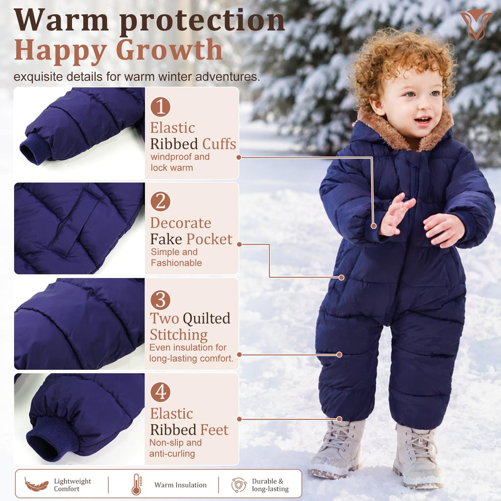 Baby Boy Girl Snowsuit Infant Winter Clothes Toddler Snow Suit