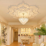 43.3'' Large PU Ceiling Medallion Combination Decorative 2.36'' ID French Style Chandelier Base Ceiling Medallion for