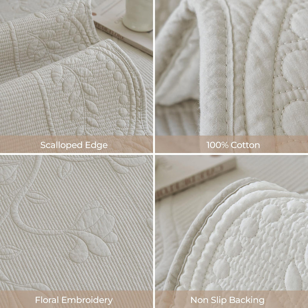 Couch Covers for Sofa Cotton Quilted Sofa Covers for Sectional Sofa(Khaki, 27.6"x27.6")
