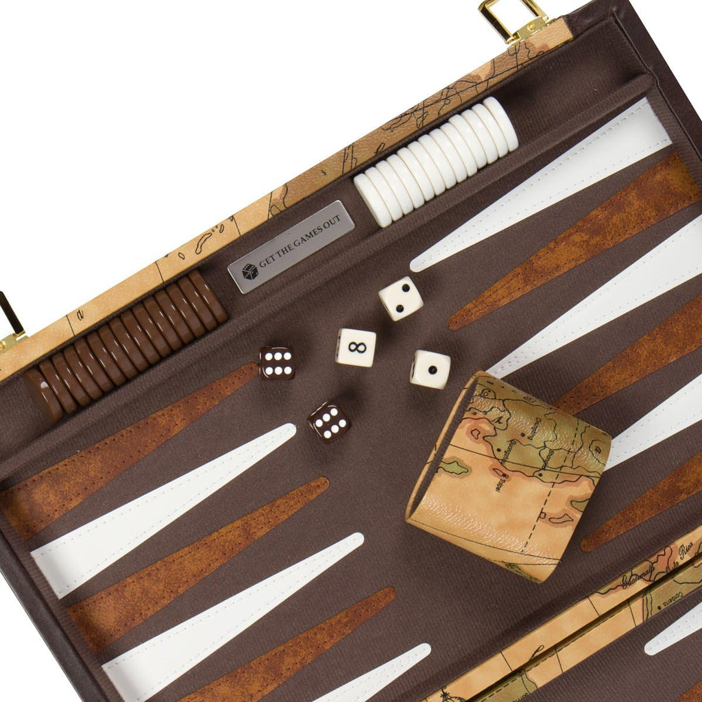 Top Backgammon Set - Classic Board Game Case - Best Strategy & Tip Guide - Available in Small, Medium and Large Sizes