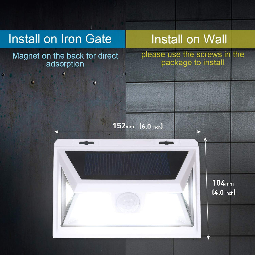 Upgrade with Magnet 3Pack Solar Motion Sensor Lights, Ultra Bright Outdoor Lights, 270 ° Wide Angle Waterproof Safety