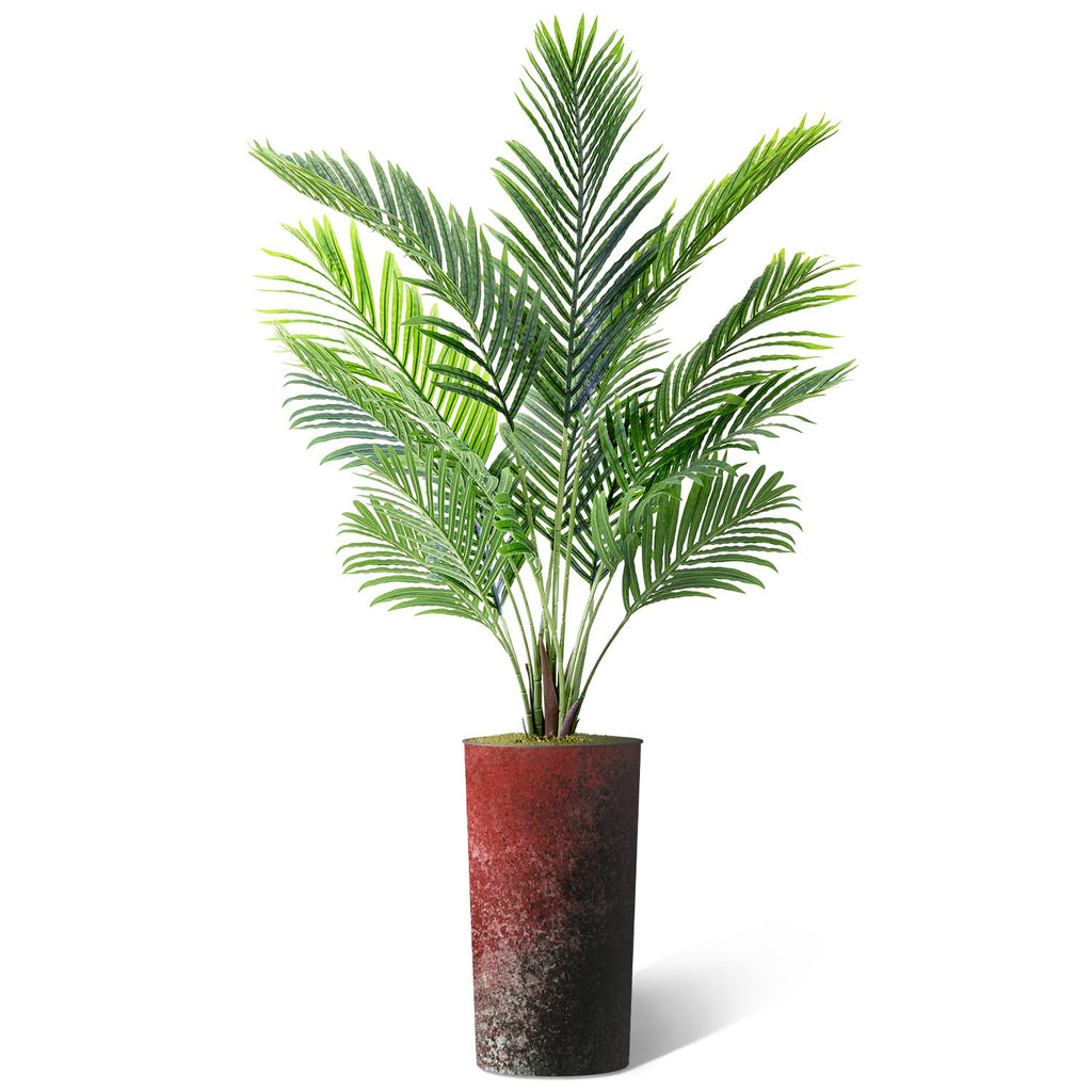 Artificial Tree in Modern Planter, Fake Areca Tropical Palm Silk Tree for Indoor and Outdoor Home Decoration - 66"