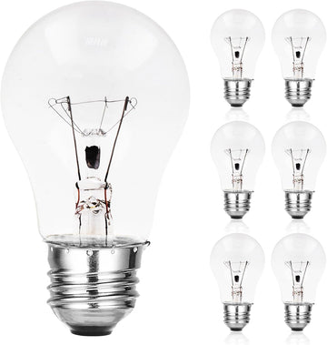 Clear E26 A15 Incandescent 40w Appliance Light Bulbs