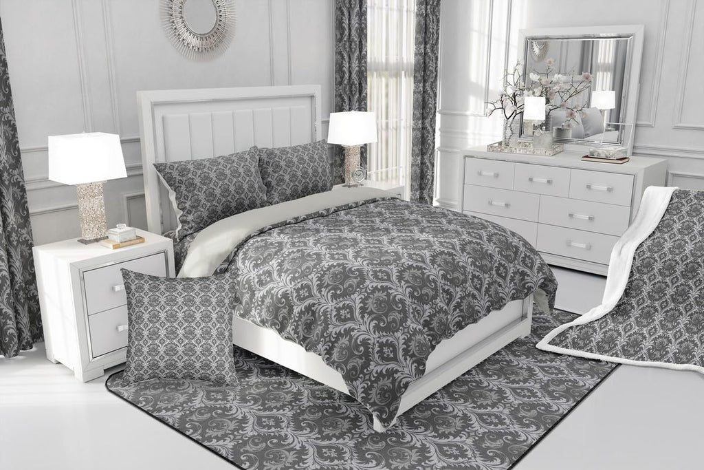 Gothic Damask Comforter Set Bedding Set 3 Pcs
