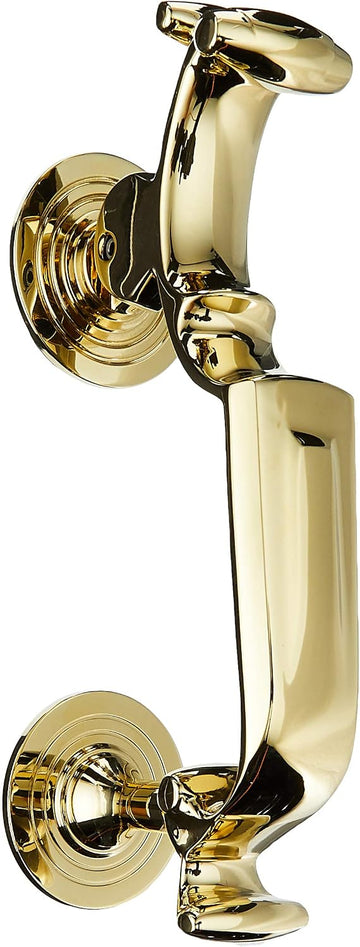 S-Shaped Door Knocker, Lifetime Polished Brass