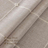 Rectangle Tablecloth Boho Grid with Tassels 55 x 84 Inch, Light Tan Embroidered Table Cloth Cover He