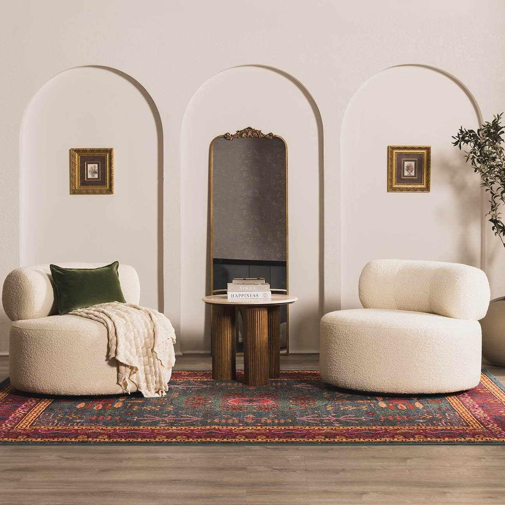 Red Medallion Traditional Teal Area Rug Aqua Charcoal Burgundy Purple Navy Tribal Bordered Cleveland Living Room