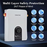 Electric Tankless Water Heater, 11kW 240V on Demand Instant Endless Electric Hot Water Heater for Residential Whole