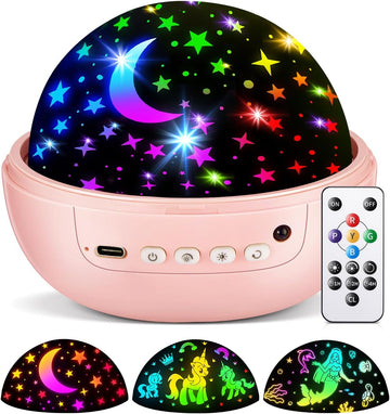 Star Projector for Kids, 3 Films+93 Colors Kids Projector Night Light