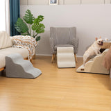 Dog Stairs for Small Dogs,3 Step Dog Ramp for Couch and Bed,Pet Stairs with Non-Slip Bottom for Old Cats,Indoor Pet