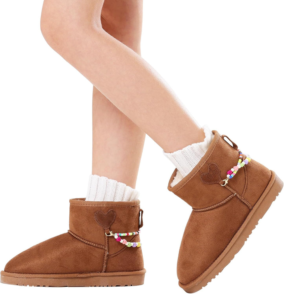 Girls Winter Boots Warm Fur Lined Snow Boots