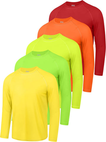 Boys' Rash Guard Youth Neon Shirts SPF Long Sleeve Swim Shirts Quick Dry Sun Protection Swimwear for Kids