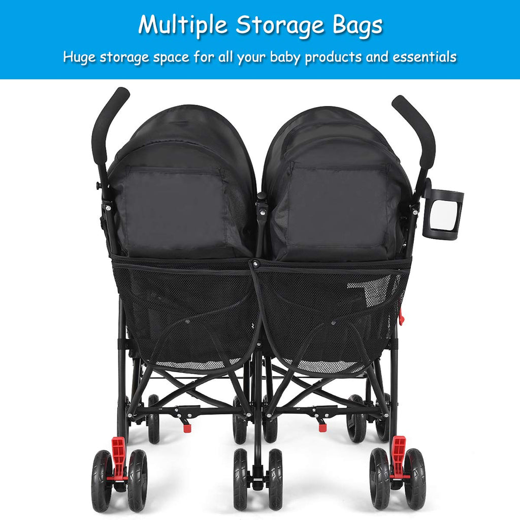 Lightweight Umbrella Stroller, Easy Fold Baby Stroller with 5-Point Safety Harness, Adjustable Backrest & Quick Lock
