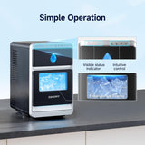 LunaArc Crescent Ice Maker Countertop, 16Pcs Ready in 12Mins, 1600Pcs/Day, Auto Deep Cleaning, Timer, Adjustable Ice