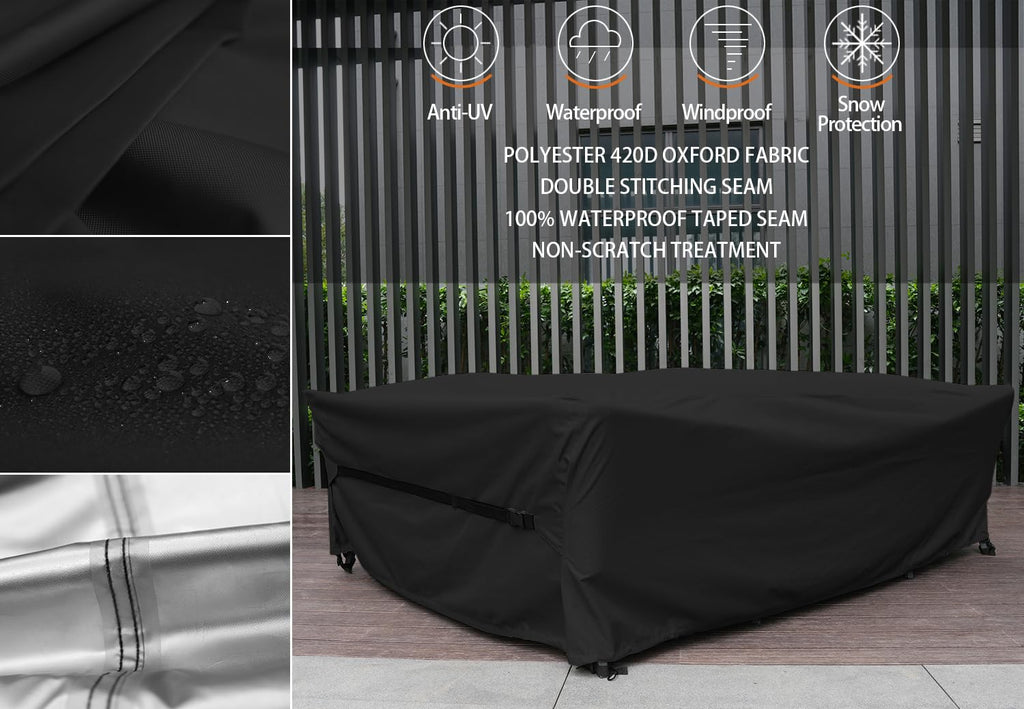 Patio Furniture Set Covers Waterproof Outdoor Furniture Cover Heavy Duty Outdoor Sectional Sofa Couch Cover Outside