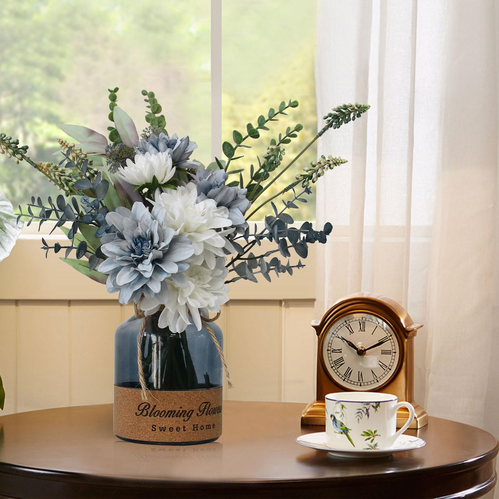 Faux Flowers in Vase, Artificial Flowers in Vase, Table Centerpieces, Flower Centerpieces for Tables, Fake Flowers in