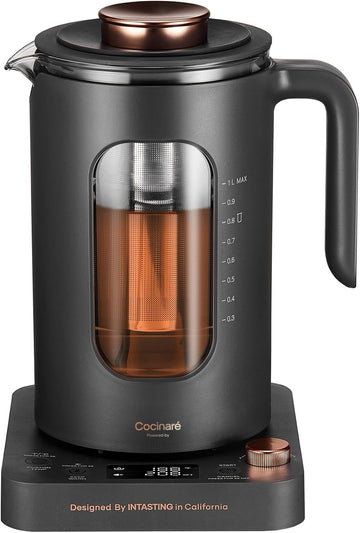 Electric Tea Kettle with Infuser, ±1°F Temperature Control 1 Liter