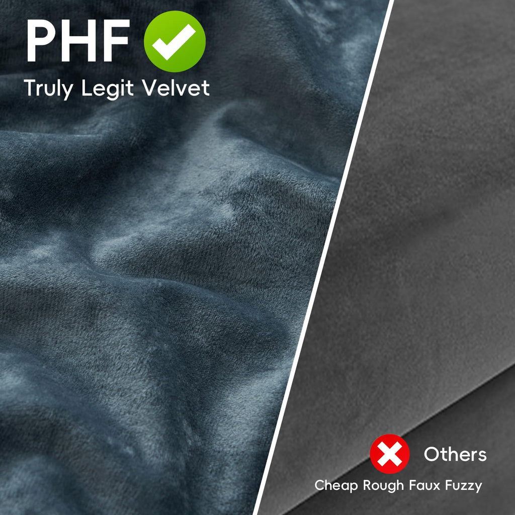 Truly Velvet Ruffle Euro Shams 26" x 26", Stormy Blue, No Insert