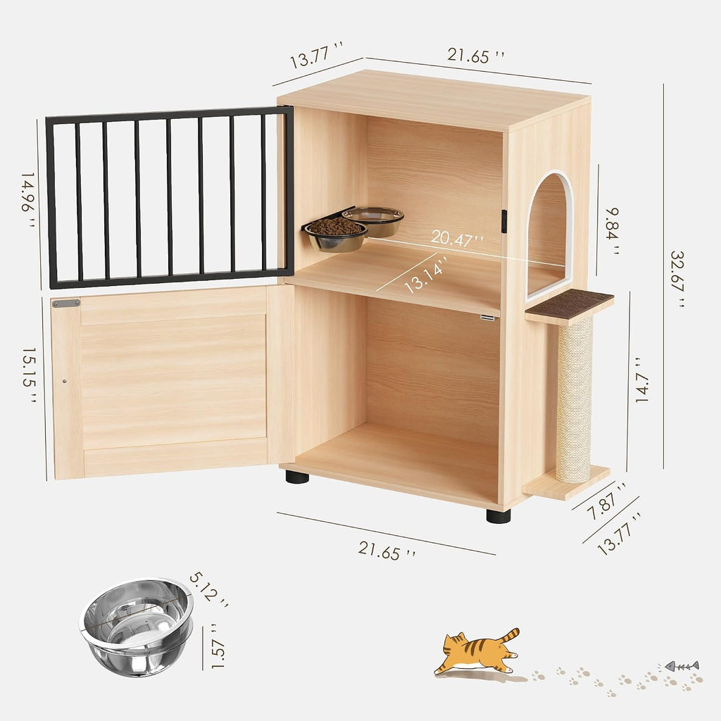 Dog Proof Cat Feeding Station, Dog Proof Cat Feeder, Cat Food Table, Nature