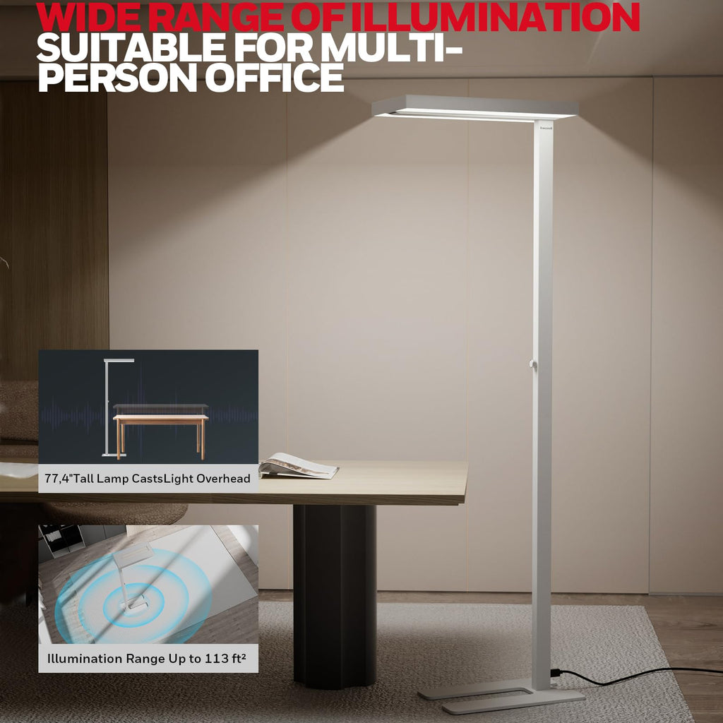 02E LED Floor Lamp, 6000LM Sunturalux Eye Caring Standing Light