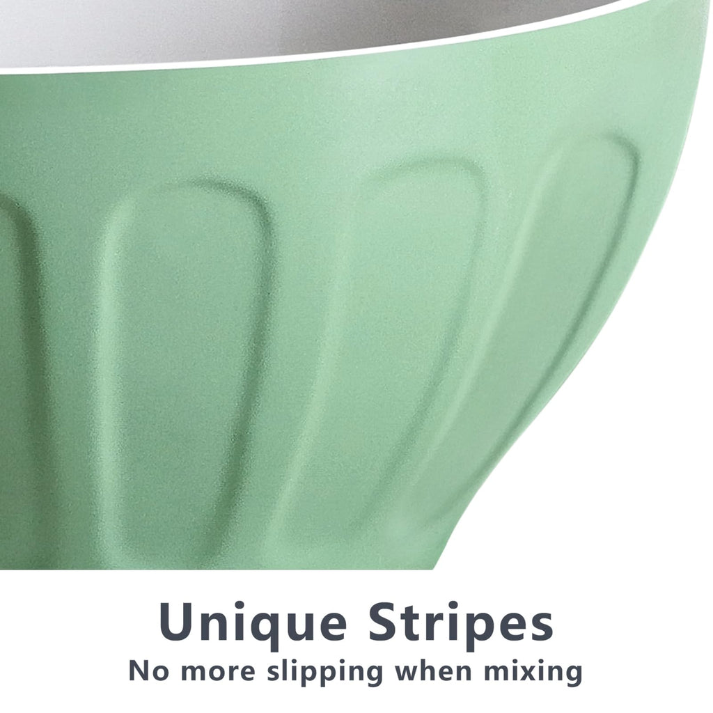 Ceramic Mixing Bowls Set of 3, Large Nesting Bowls for Serving/Baking/Prepping, Housewarming & Wedding Gift, Oven