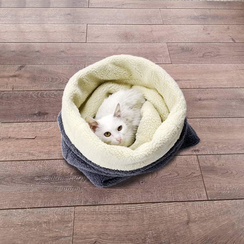 Cat Cave Sleeping Bag, Warming Pad Sack Burrowing Cozy Soft Comfortable Bed