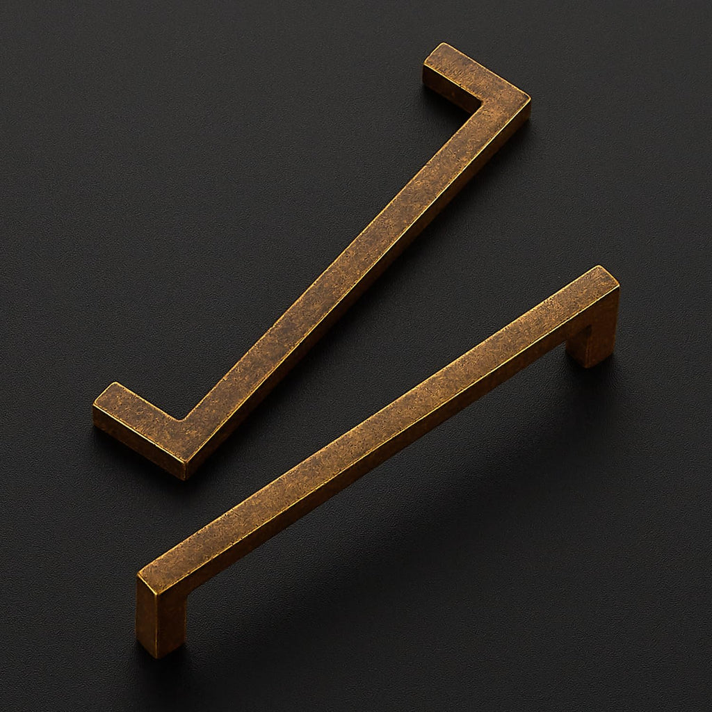 Antique Brass Cabinet Handles Solid Cabinet Pulls 5 Inch CC 10 Pack